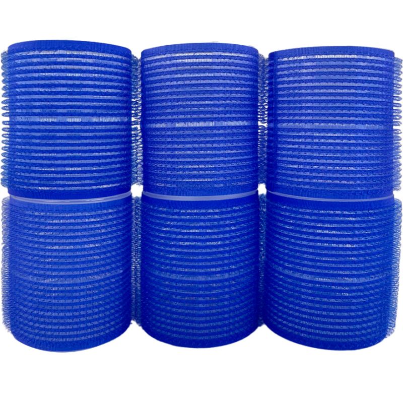 Comair Бигуди-липучки темно-синие (уп. 6 шт.), d 51 mm