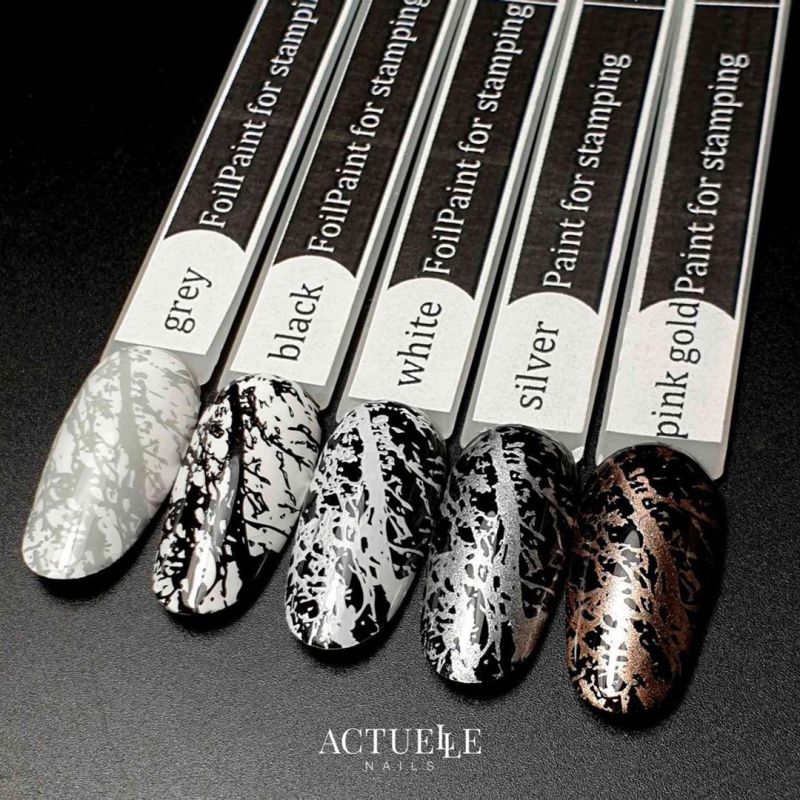 Actuelle Nails Cast Effect Paint, Black, 8 ml