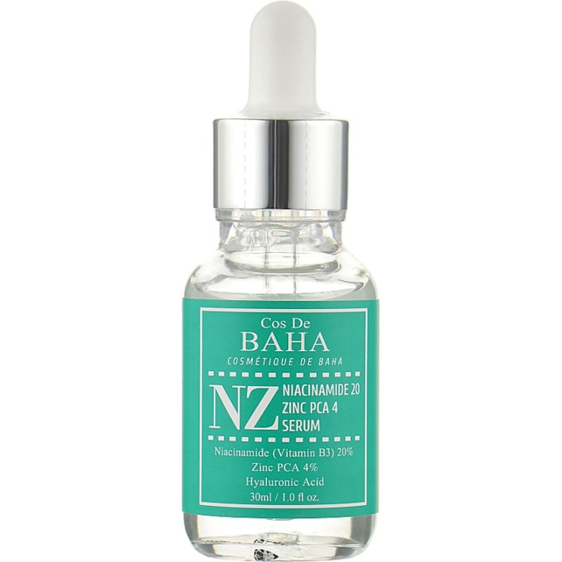 Cos De BAHA Facial serum with niacinamide and zinc NZ Niacinamide 20 Zinc PCA 4 Serum, 30 ml