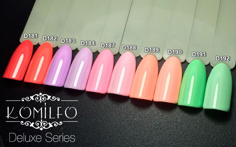 Gel Polish Komilfo Deluxe Series D181 (red-coral, enamel), 8 ml.