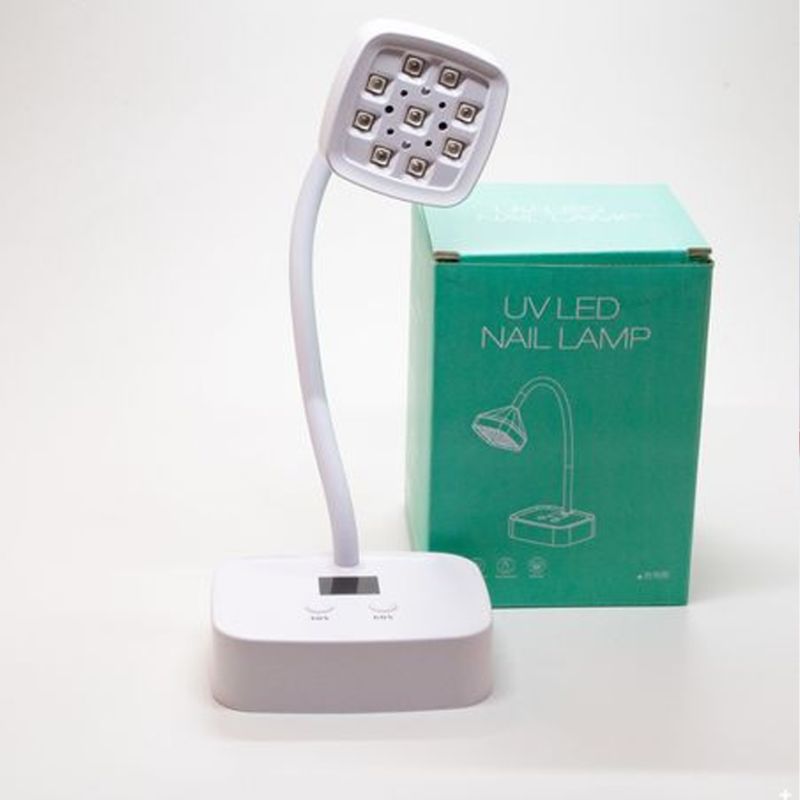 Лампа гнучка на акумуляторі з дисплеєм потужністю UV+LED 1219-9, 27 Вт