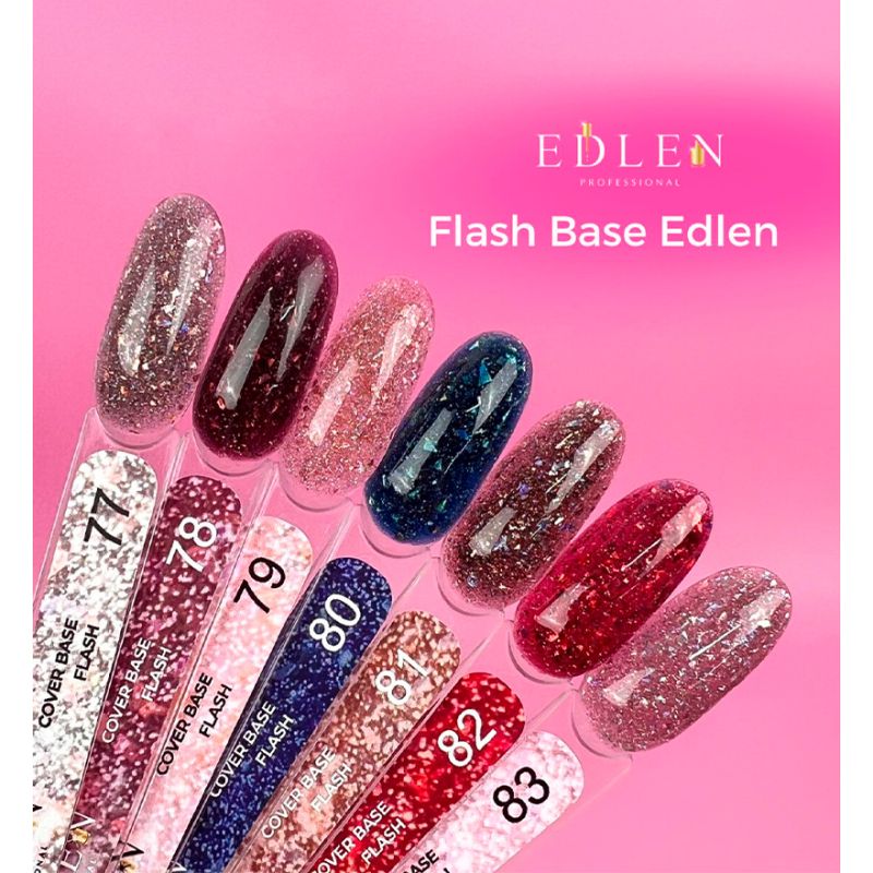 Edlen База для ногтей Cover base Flash №82, 9 мл