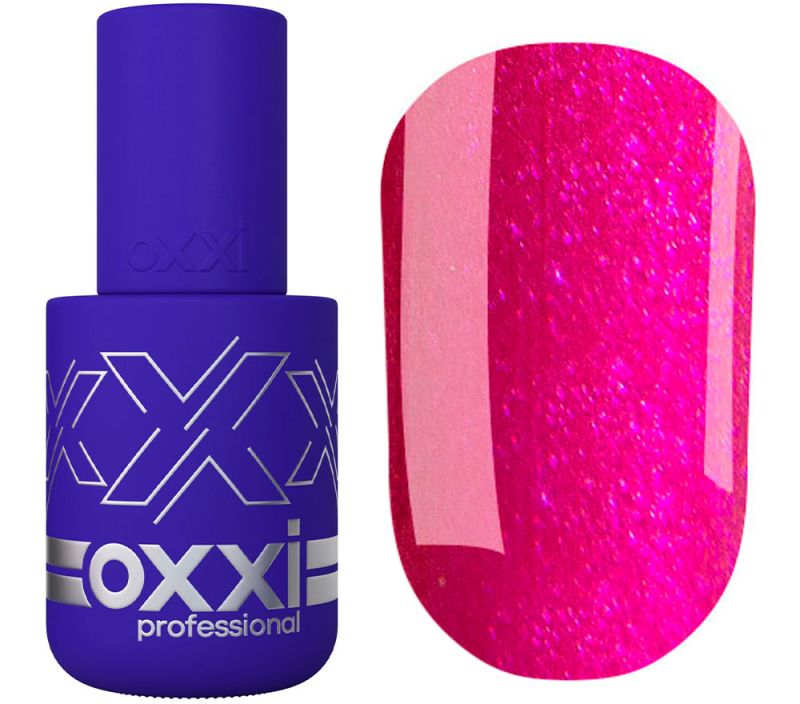 OXXI Gel nail polish No. 058 (fuchsia, micro-shine), 10 ml