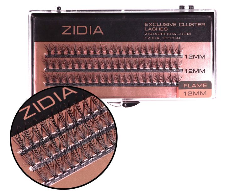 ZIDIA Cluster lashes 20D Flame Series C 0.10 (3 bands, size 12mm)