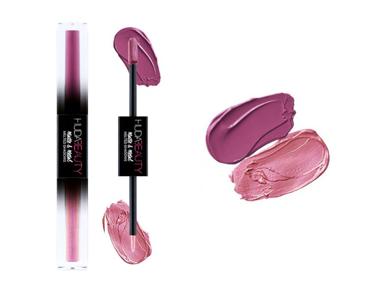 HUDA BEAUTY Matte & Metal Melted Shadows Silk Bomber & Bubblegum