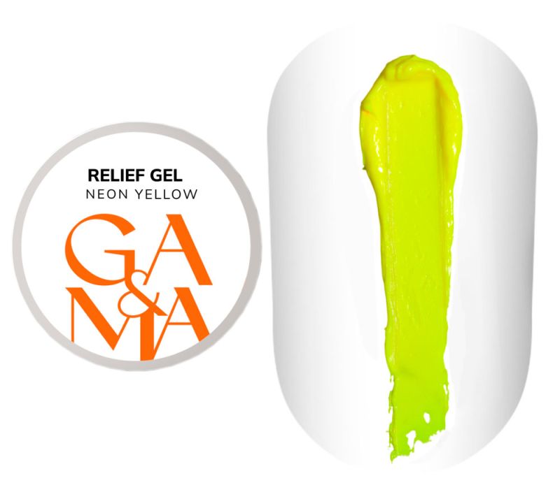 GA&MA Гель-рельеф Relief Gel Neon Yellow, 5 г