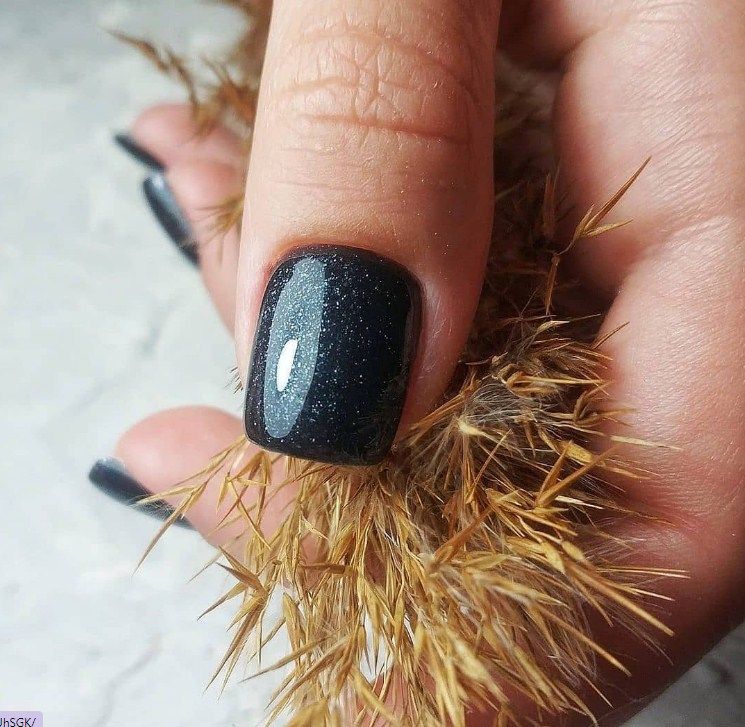 Гель-лак MOON FULL color Gel polish №189 (чорний з блискітками, мікробликс), 8 мл