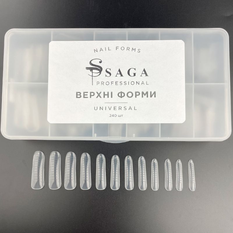 SAGA professional Верхние формы для наращивания UNIVERSAL, 240 шт