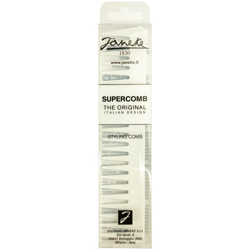 Janeke Supercomb Hair Comb White