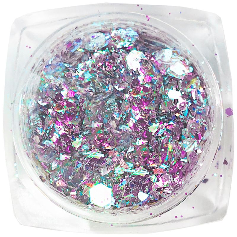 Komilfo блесточки MIX chameleon 004, микс размеров, (розовый/бирюзовый/голубой), 1,5 г