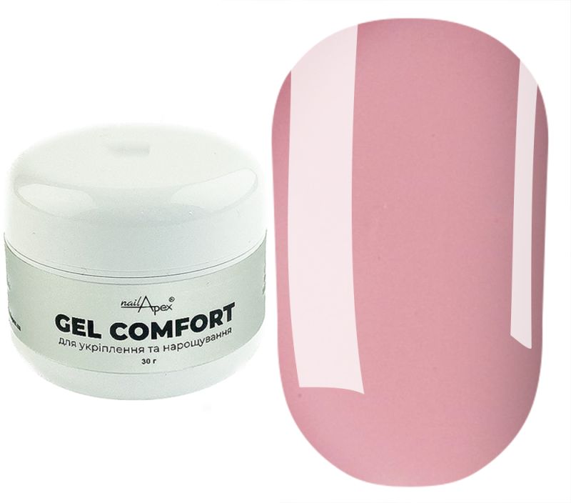 NailApex Dust-free gel COMFORT GEL No. 7, light pink, 30 ml