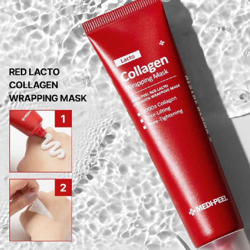 MEDI-PEEL Red Lacto Collagen Wrapping Mask Pore Tightening Mask, 70 ml
