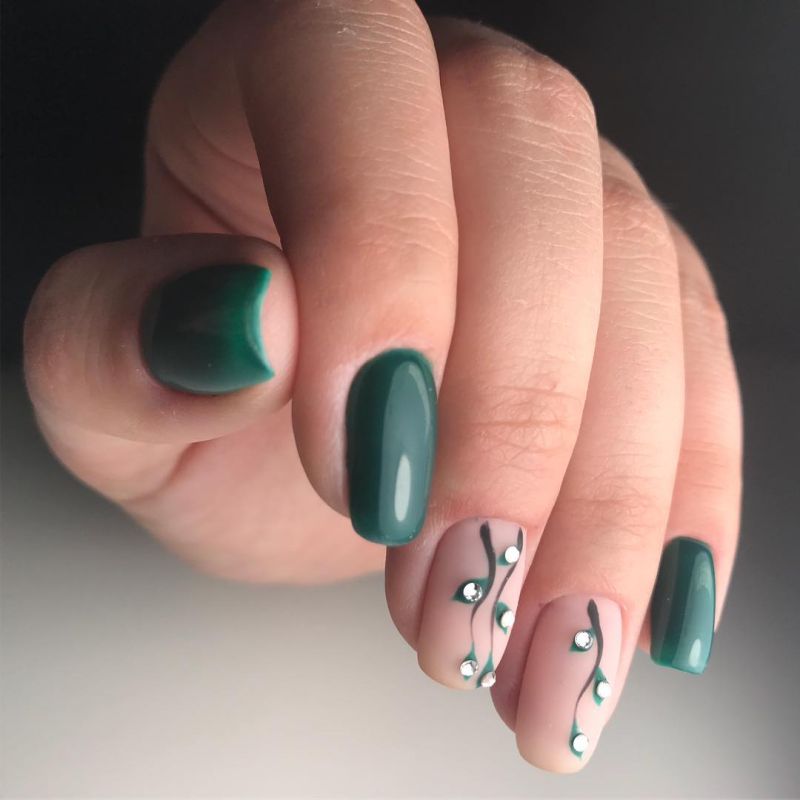 Gel Polish Komilfo Deluxe Series D153 (green, enamel), 8 ml.