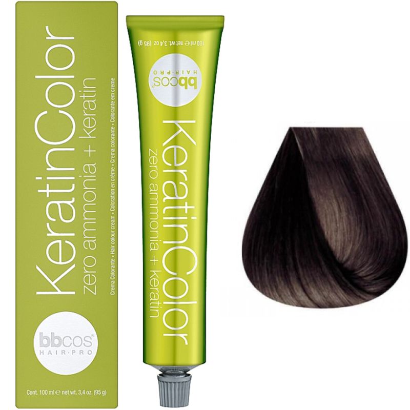 Bbcos Keratin Color Cream hair dye 5/07 chestnut light tobacco, 100 ml