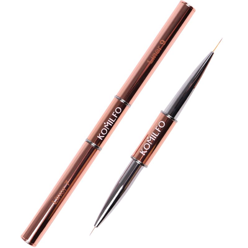 Komilfo Double Gel flat 4 (Nylon) / Liner 5 (Nylon) brush