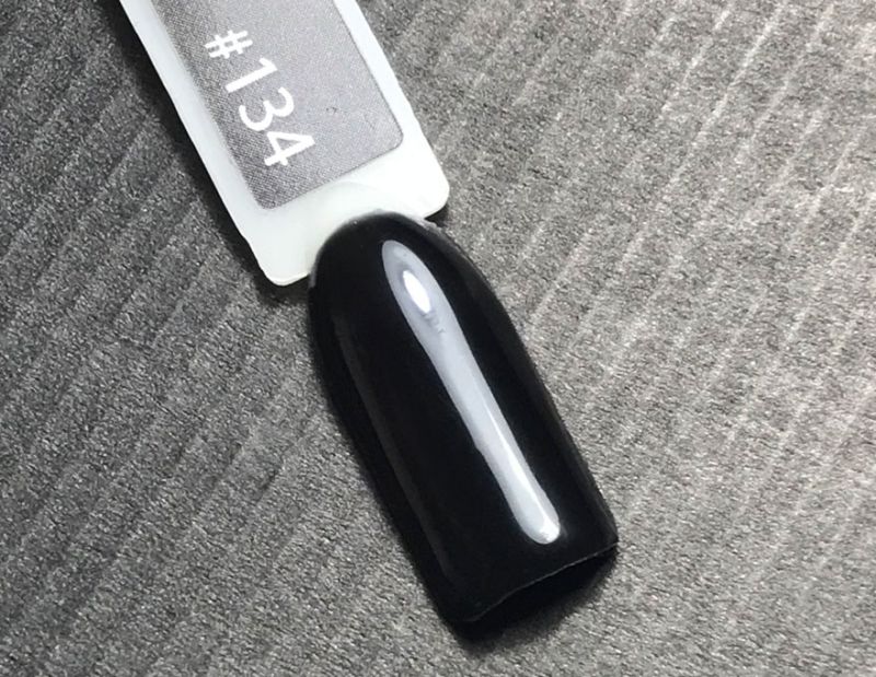 Гель-лак NUB 134 Tiny Black Dress (черный, эмаль), 8 мл