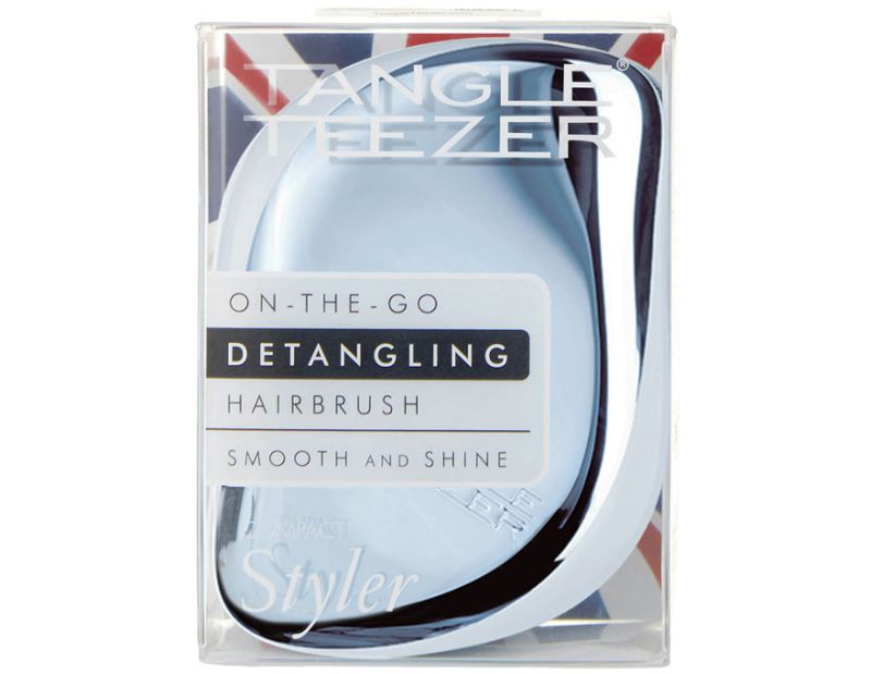 Tangle Teezer Hairbrush Compact Styler Sky Blue Delight Chrome