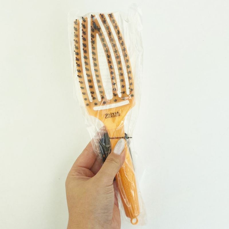 Olivia Garden Massage Brush Natural Bristle Finger Brush Combo Juicy