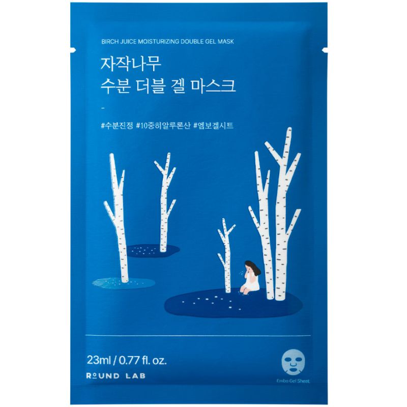 ROUND LAB Маска гелева зволожуюча з березовим соком Birch Juice Moisturizing Double Gel Mask, 23 мл
