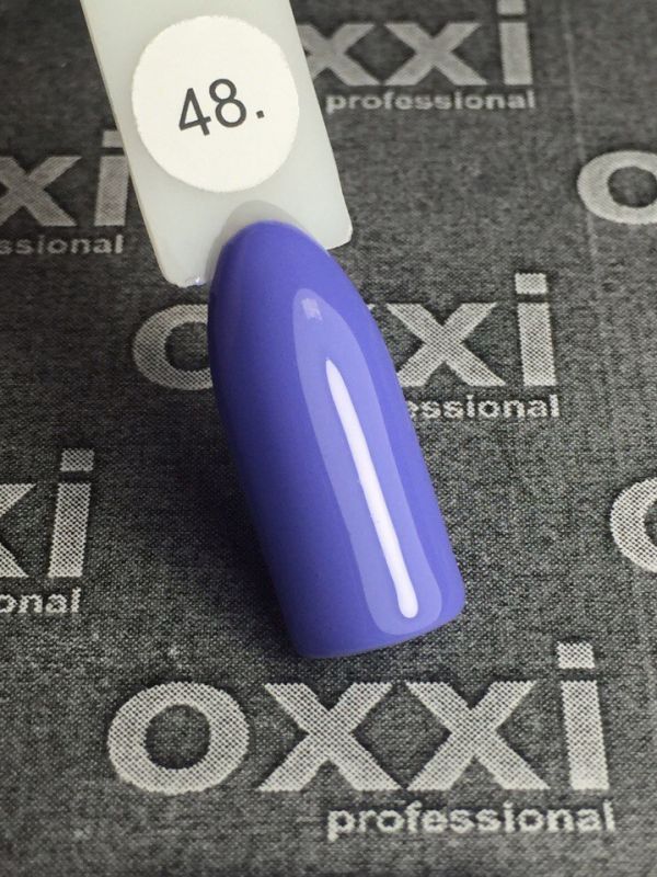 OXXI Гель-лак для ногтей №048 (голубовато-фиолетовый, эмаль), 10 мл