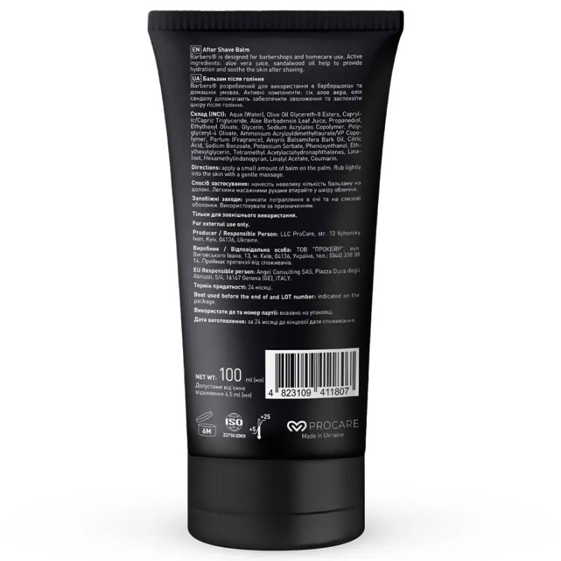 BARBERS After-shave balm with sandalwood oil Sandalwood, 100 ml
