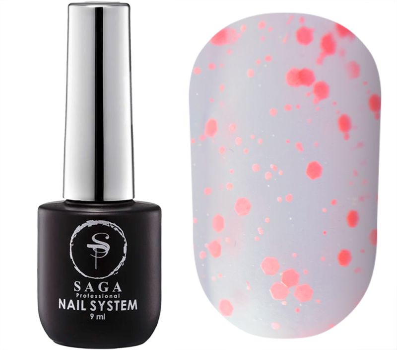 SAGA professional Matte top without sticky layer with kamifubuki MOSAIC 01, 9 ml