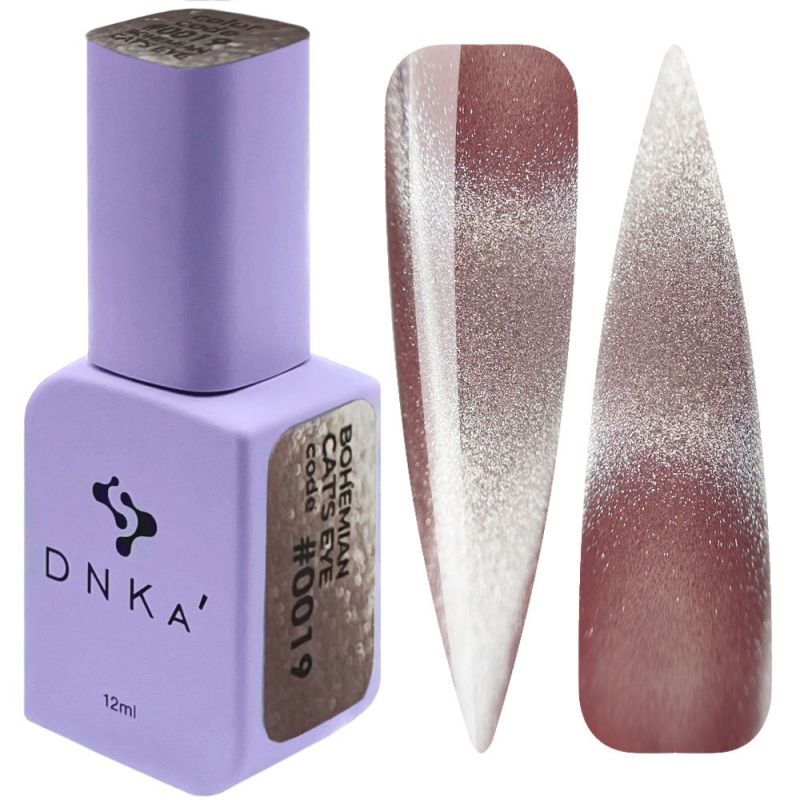DNKa Гель-лак для нігтів Bohemian Cat's Eye HEMA/ TPO Free 0019, 12 мл