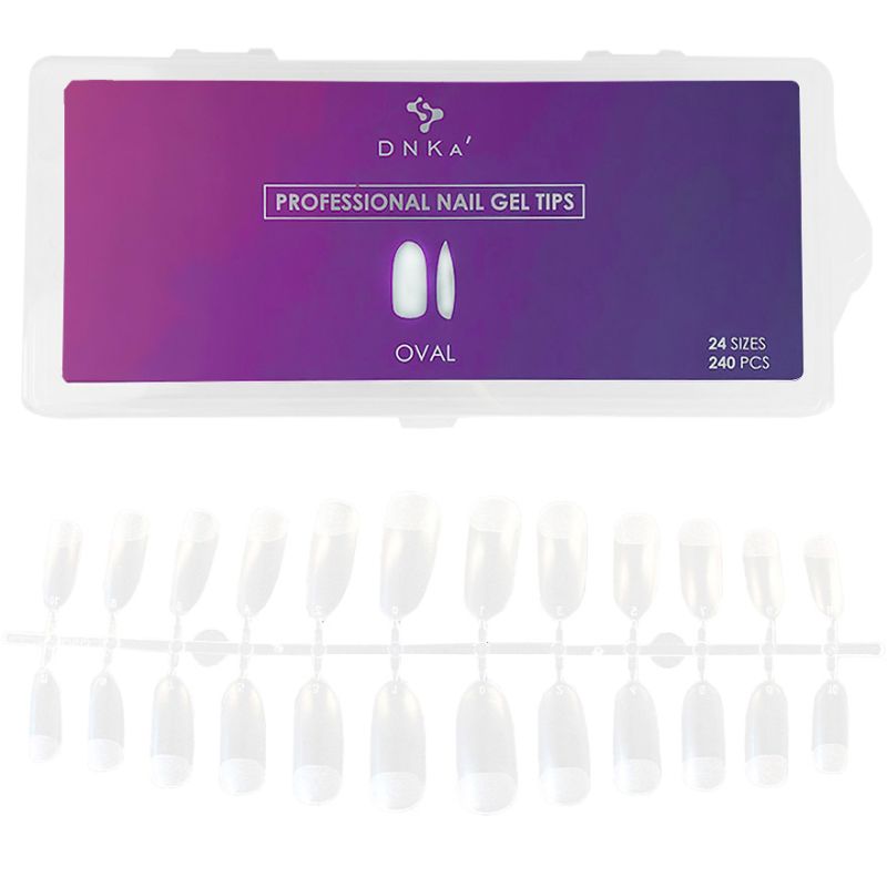 DNKa Gel tips for extensions Professional Nail Gel Tips Oval, 240 pcs