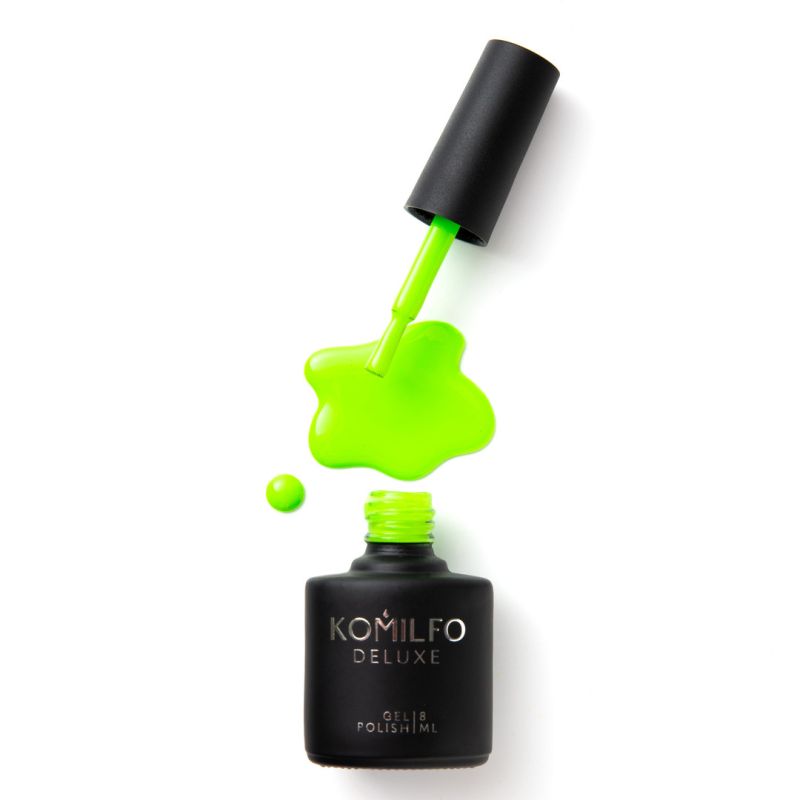 Gel Polish Komilfo Kaleidoscopic Collection K001 (light green, neon), 8 ml.