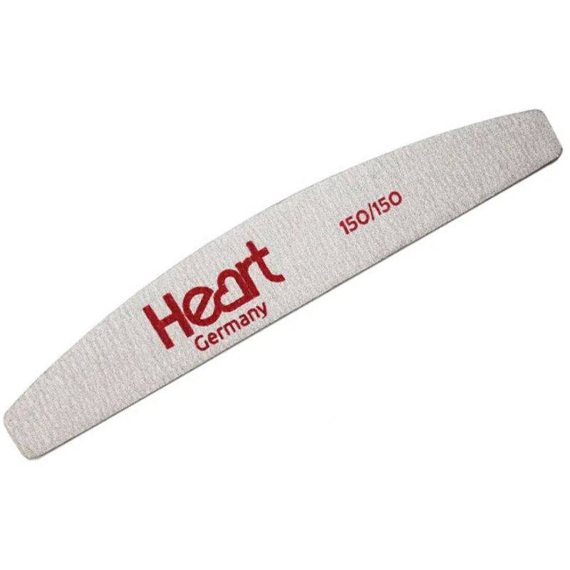 Пилка для нігтів HEART Half 150/150, півколо, сіра