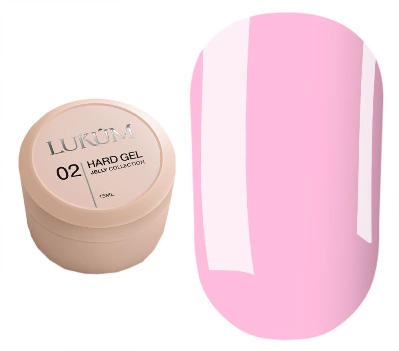 Lukum Гель для ногтей Hard Jelly Gel 02, 15 мл