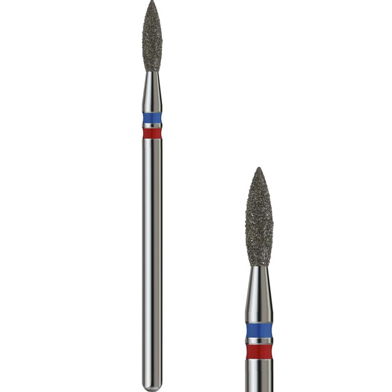 Formula Profi Premium Diamond cutter flame sharp BLUE+RED, diameter 0.23