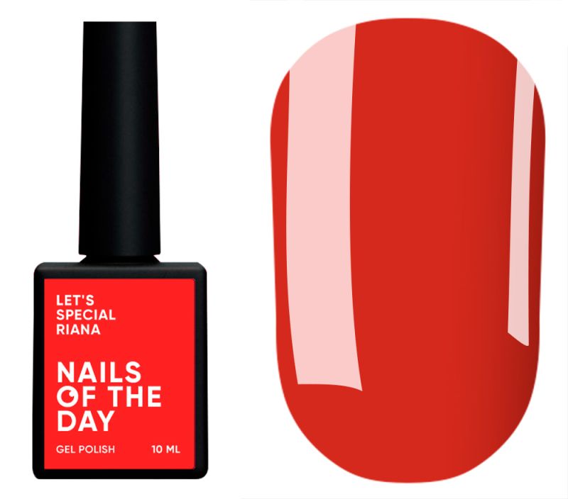 Nails Of The Day Gel polish Let's special Riana (bright scarlet), 10 ml