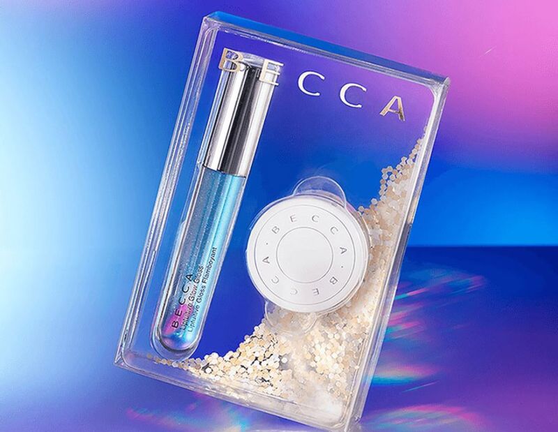 BECCA Glow Setting Powder & Lip gloss Duo - Face powder and lip gloss