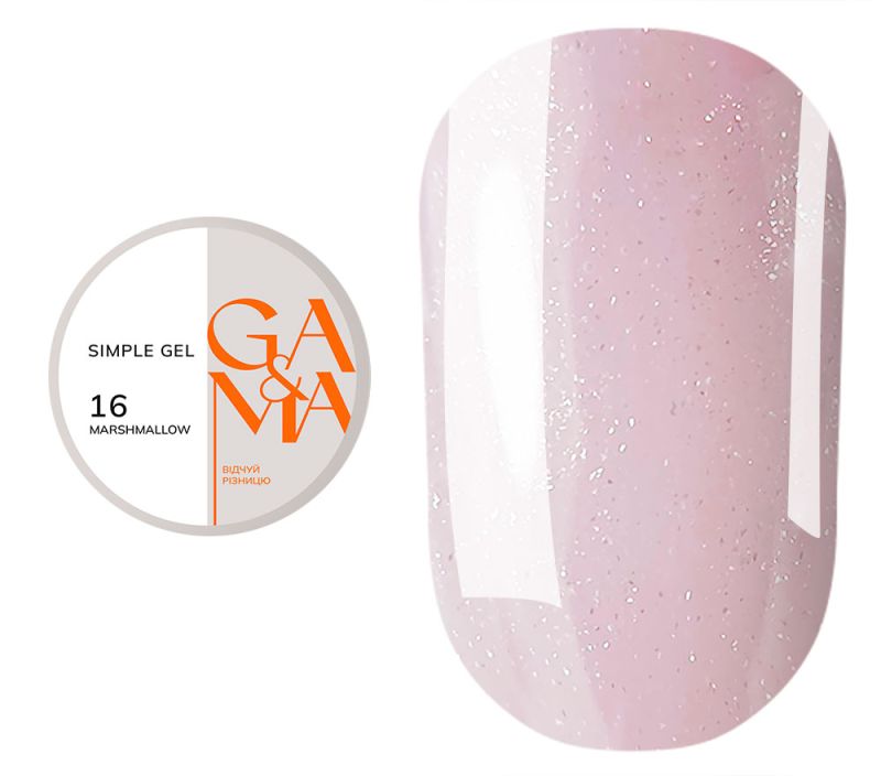 GA&MA Gel sample Simple gel 016 Marshmallow, 15 ml