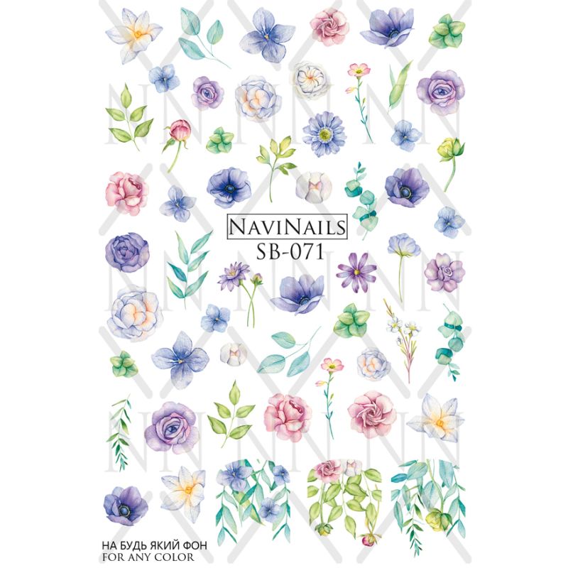 NaviNails Слайдер-дизайн SB-071 (квіти)