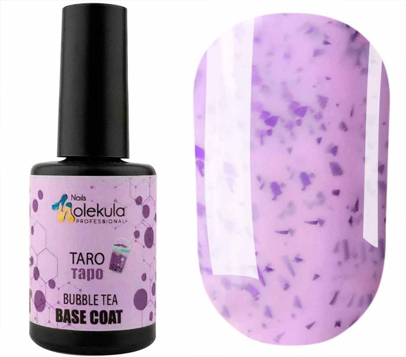 Molekula База для ногтей Base Coat Bubble Tea Taro (таро) №BB005, 12 мл
