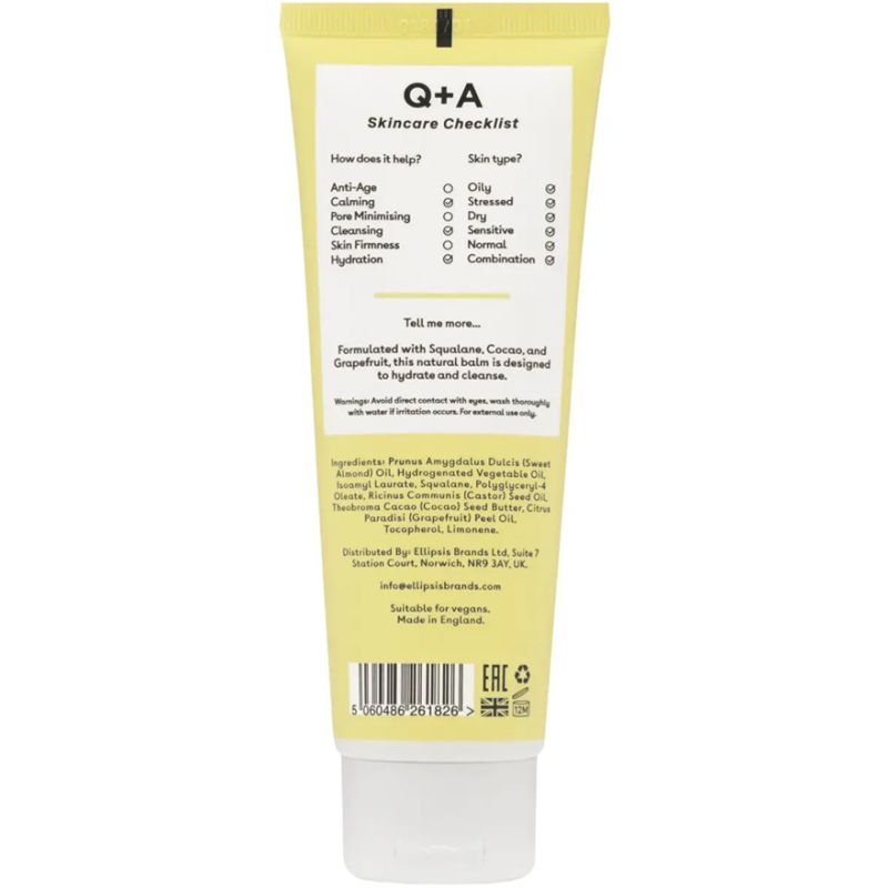 УЦЕНКА до 05.2026 Q+A Бальзам очищающий Grapefruit Cleansing Balm, 125 мл
