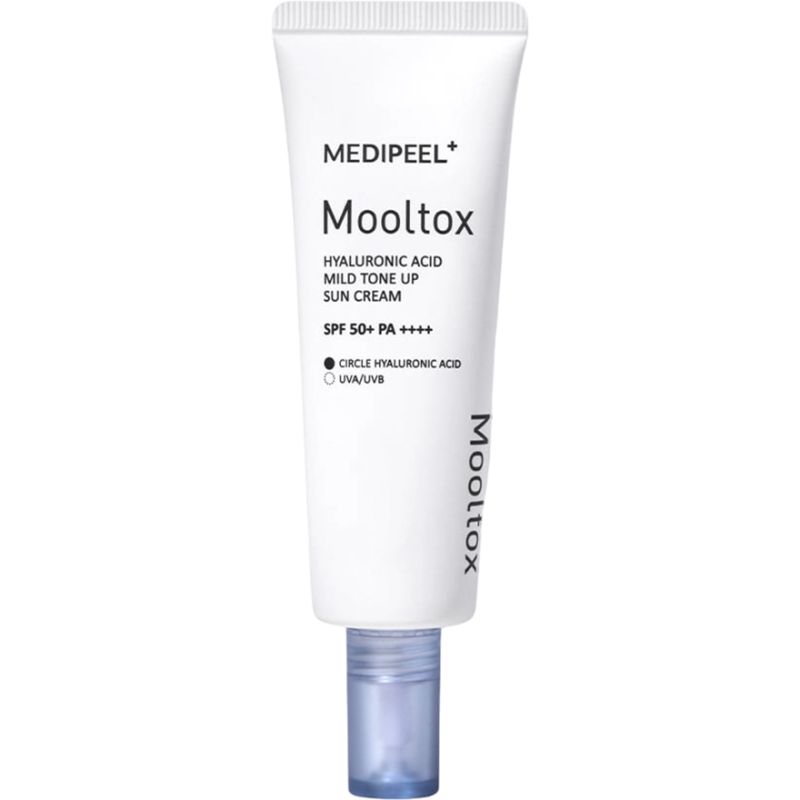 MEDI-PEEL Крем солнцезащитный тонизирующий для лица Hyaluronic Acid Mooltox Mild Tone Sun Cream SPF 50+ PA++++, 50 мл