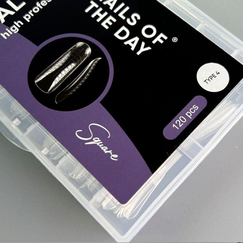 Nails Of The Day Upper forms for extensions Dual Form Square 02 (Type 4), 120 pcs