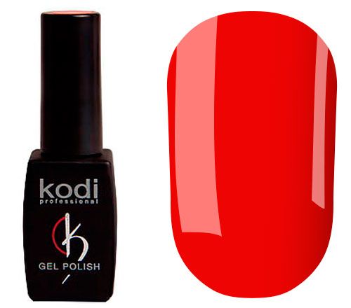Gel polish Kodi Professional No. R 001 (red-red, enamel), 8 ml