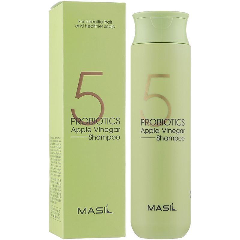 Masil 5 Probiotics Apple Vinegar Shampoo - м'який безсульфатний шампунь з проботіками і яблучним оцтом, 300 мл