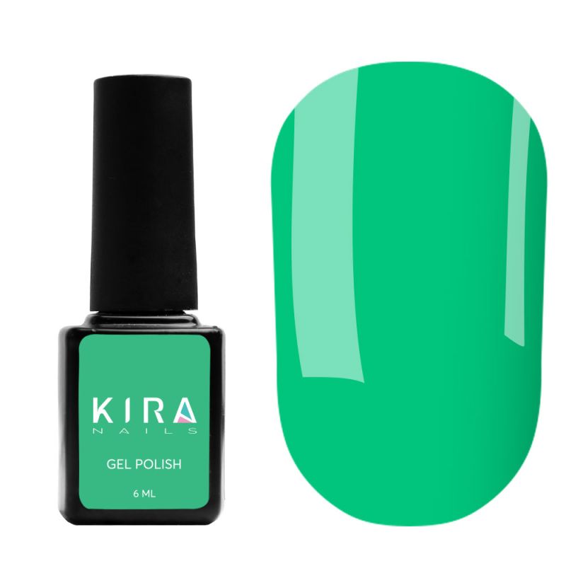 Kira Nails gel-varnish No. 182 (bluish-green, enamel), 6 ml