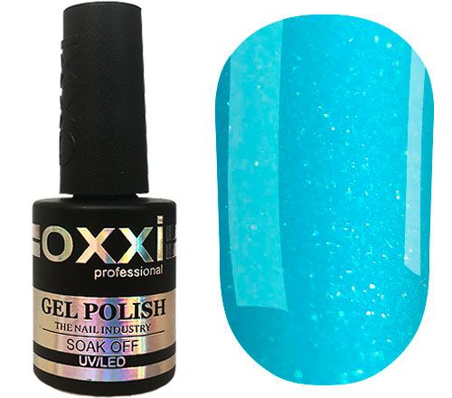 OXXI Гель-лак для ногтей №152 (яркий голубой с микроблеском), 10 мл