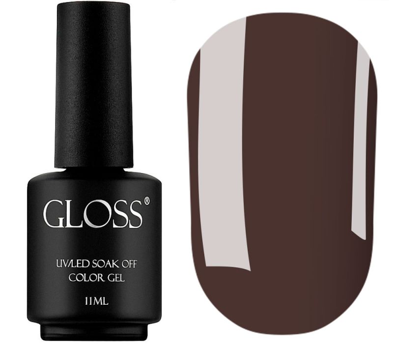 Гель-лак GLOSS 711 (холодний коричневий), 11 мл