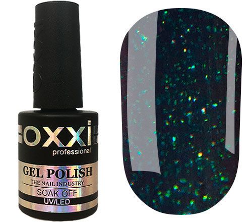 OXXI Гель-лак для ногтей №154 (темный бутылочный с микроблеском), 10 мл