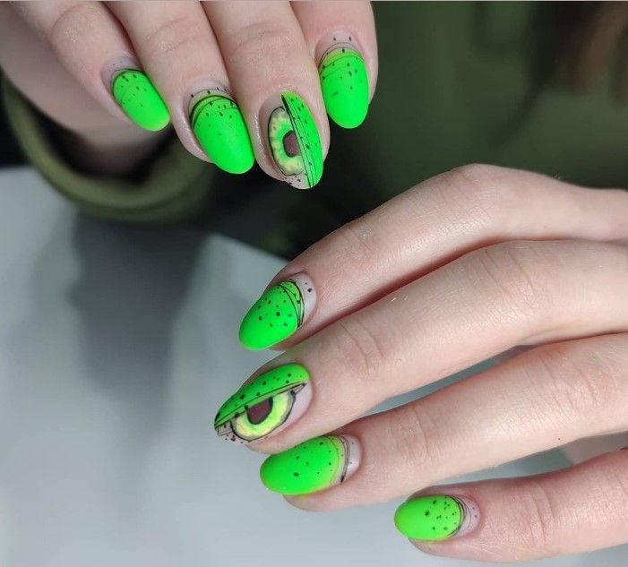 MOON FULL gel-varnish Neon color Gel polish No. 702 (light green, neon), 8 ml