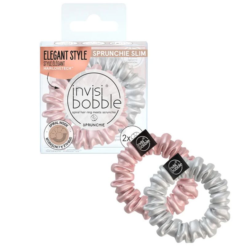 2 pcs - SPRUNCHIE SLIM - Bella Chrome