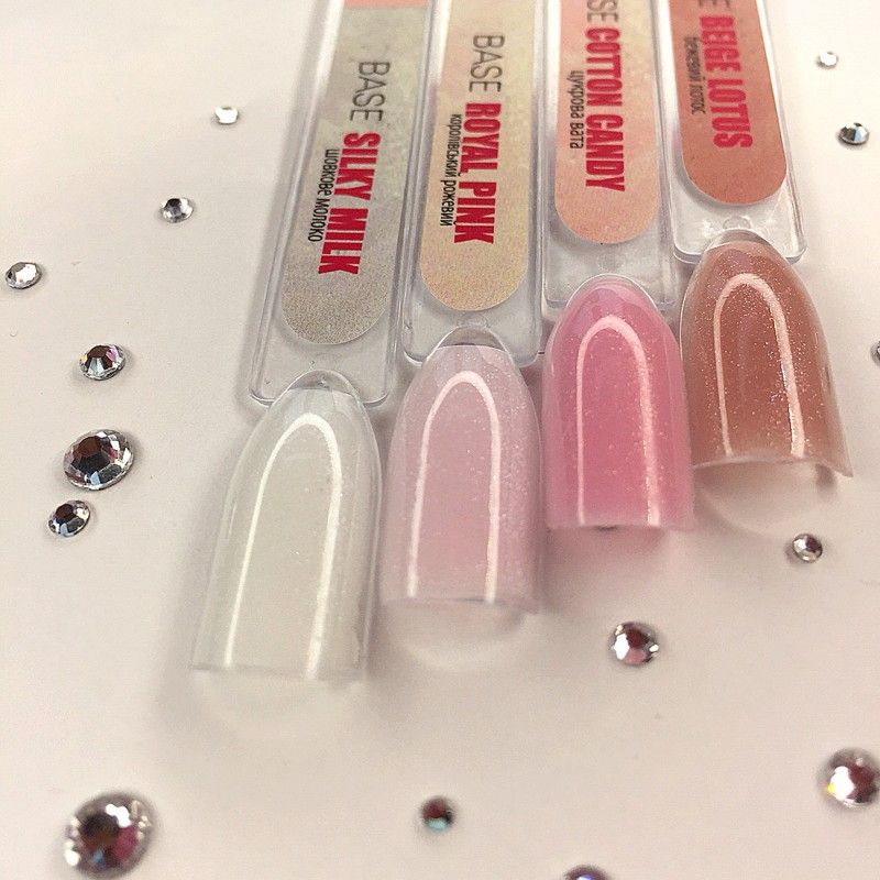 Molekula База для ногтей Base Silky Milk (молочный, микроблеск), 12 мл
