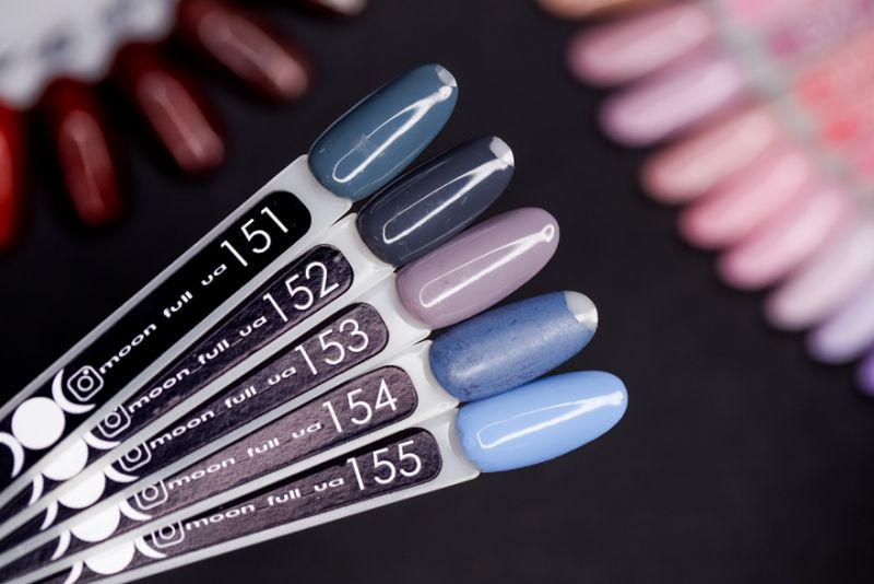 MOON FULL color Gel polish No. 152 gel-varnish (dark gray, enamel), 8 ml
